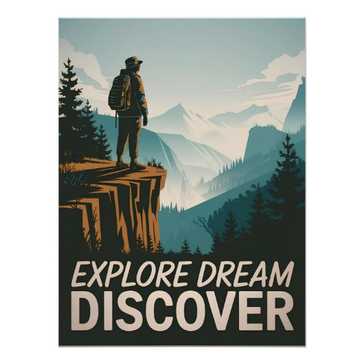 Ontdek droomontdekking perfect poster (Voorkant)