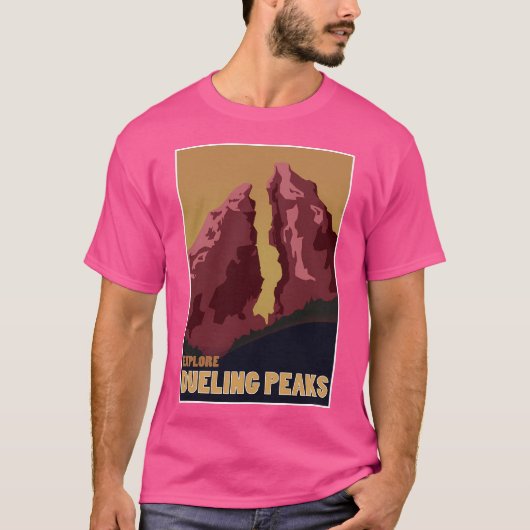 Ontdek Dueling Peaks T-shirt (Voorkant)