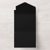 Ontdek een boeiende zwart-wit foto all in one uitnodiging (Binnen)