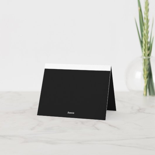 Ontdek een boeiende zwart-wit foto bedankkaart (Achterkant)