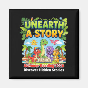 Ontdek een verhaal Dinosaur Boeken Zomerlezen 2026 Magneet