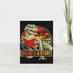Ontdek een verhaal dinosaurus leesboek dino t rex kaart