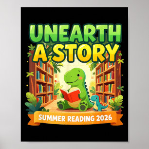 Ontdek Een Verhaal Dinosaurus Zomerlezen 2026 Boek Poster