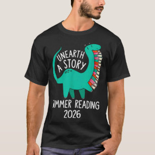 Ontdek een verhaal zomerlezen 2026 dinosaurussenbo t-shirt