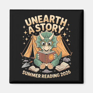Ontdek een verhaal zomerlezen 2026 Triceratops Magneet
