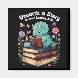 Ontdek een verhaal Zomerlezen 2026 Triceratops Magneet
