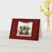 **Ontdek een vrolijk kerstfeest** Kaart (Gele Bloem)