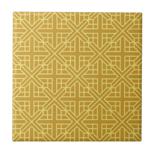 Ontdek Elegante Geometrische Patronen met Gouden L Tegeltje