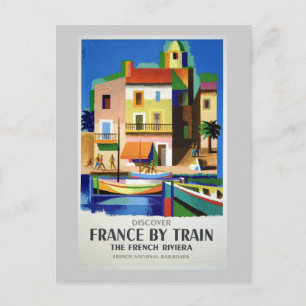 Ontdek Frankrijk door Train Vintage Poster Briefkaart
