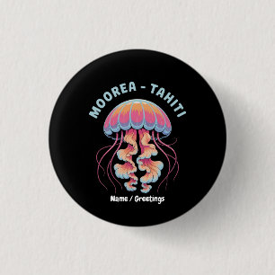 Ontdek Frans-Polynesië Moorea Tahiti Ronde Button 3,2 Cm