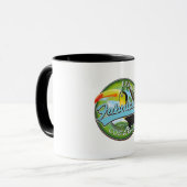 Ontdek geweldige costa rica logo mok (Voorkant links)