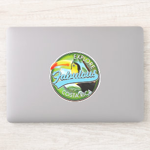 Ontdek geweldige costa rica logo sticker