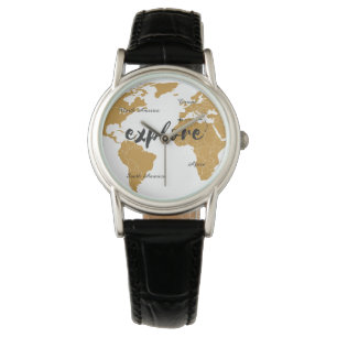 Ontdek Gold Map Watch Horloge