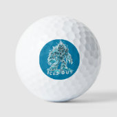 Ontdek grappige Bigfoot Gifts & Chilling Yeti Item Golfballen (Voorkant)