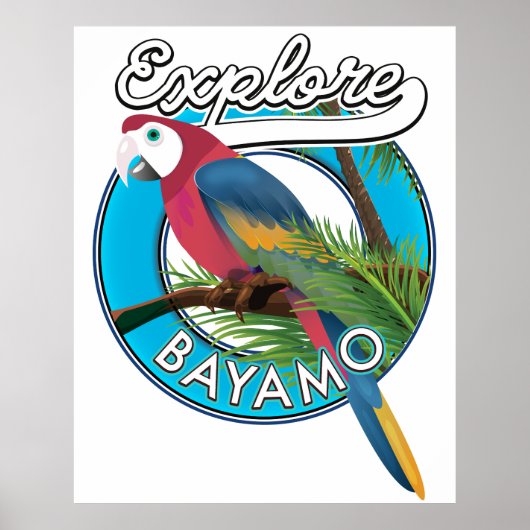 Ontdek Hawaii retro logo Poster (Voorkant)