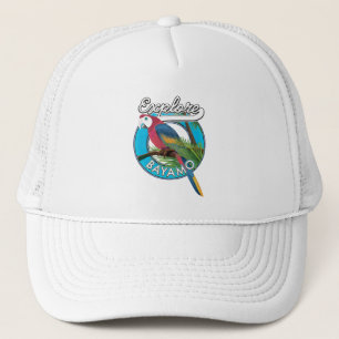 Ontdek Hawaii retro logo Trucker Hat Pet