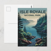 Ontdek het afgelegen paradijs van Isle Royale Mich Briefkaart (Voorkant / Achterkant)