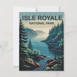 Ontdek het afgelegen paradijs van Isle Royale Mich Briefkaart
