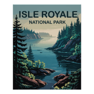 Ontdek het afgelegen paradijs van Isle Royale Mich Perfect Poster