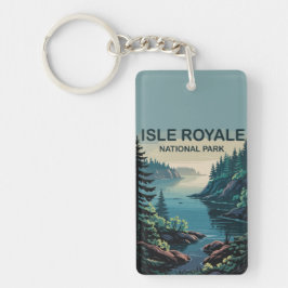 Ontdek het afgelegen paradijs van Isle Royale Mich Sleutelhanger