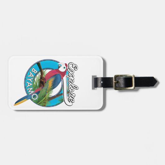 Ontdek het Bagagelabel Hawaii retro logo (Voorkant horizontaal)