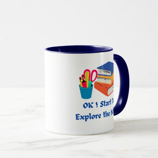 Ontdek het boek - Back to School Reading Lover Mok (Voorkant rechts)