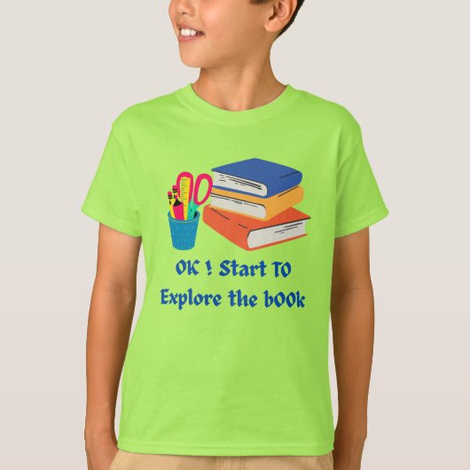 Ontdek het boek - Back to School Reading Lover T-shirt (Voorkant)