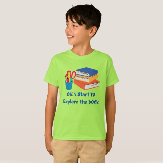 Ontdek het boek - Back to School Reading Lover T-shirt (Voorkant volledig)
