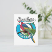 Ontdek het Briefkaart Hawaii retro logo (Staand voorkant)