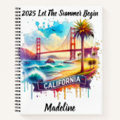 Ontdek het bruisende Californië aan de iconische b Notitieboek (Voorkant)