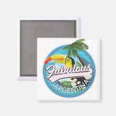 ontdek het fantastische Argentinië logo Magneet (Voorkant / Achterkant)