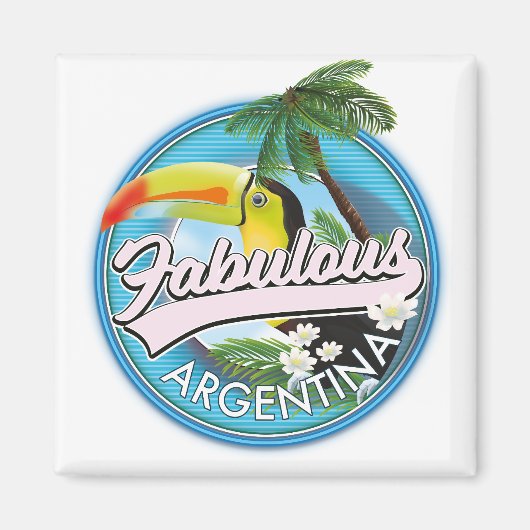 ontdek het fantastische Argentinië logo Magneet (Voorkant)