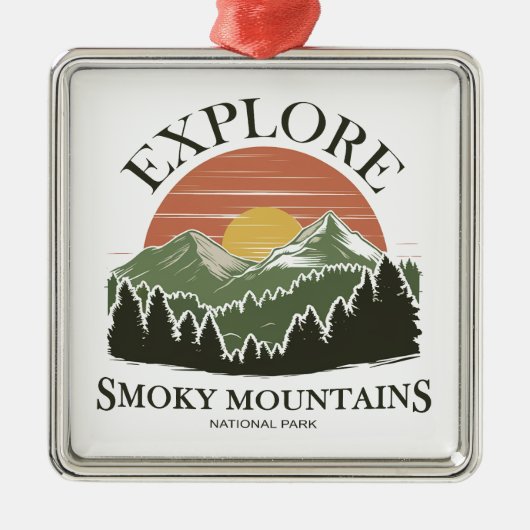 Ontdek het Great Smoky Mountains National Park Metalen Ornament (Voorkant)