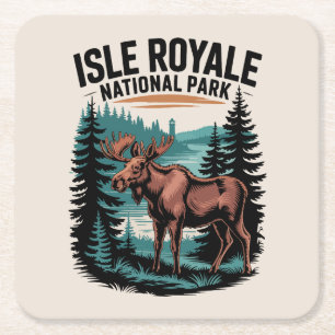 Ontdek het Isle Royale National Park Lake Superior Kartonnen Onderzetters