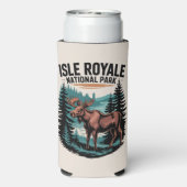 Ontdek het Isle Royale National Park Lake Superior Seltzer Blikjeskoeler (Seltzer Achterkant)