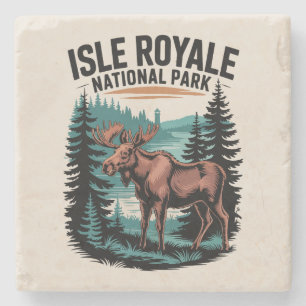Ontdek het Isle Royale National Park Lake Superior Stenen Onderzetter