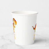 Ontdek het leuke Kind Dino Gold Papieren Bekers (Rechts)