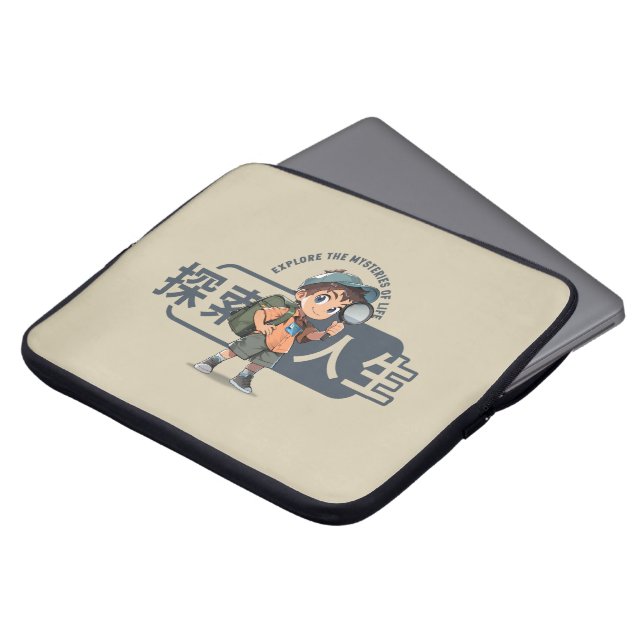 Ontdek het leven | 15" (33,02cm) laptop sleeve (Voorkant top)