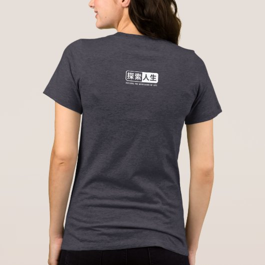 Ontdek het leven (2) | Dames Tri-Blend Shirt (Achterkant)