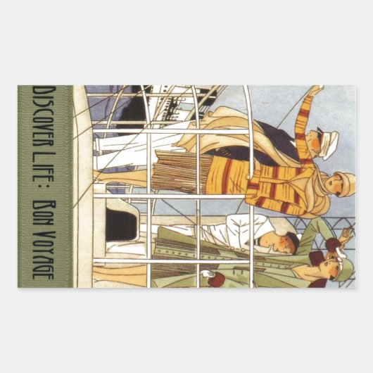 Ontdek het leven: Betonreis Rechthoekige Sticker (Voorkant)