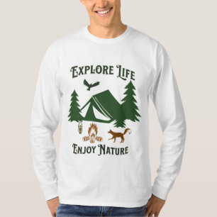 Ontdek het leven, geniet van Natuur T-shirt