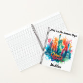 Ontdek het levendige NYC en het Vrijheidsbeeld Notitieboek (Binnen)