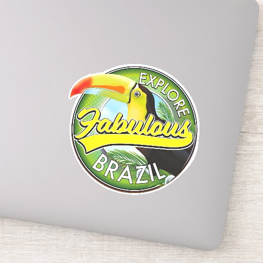 Ontdek het Logo van Prachtig Brazilië Sticker (Detail)