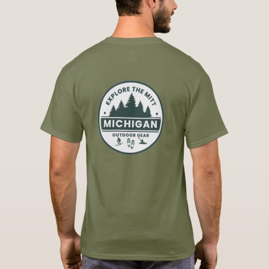 Ontdek het Mannen T-shirt van Mitt, Michigan (Achterkant)