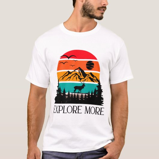 Ontdek het meer avontuur van de Natuur van de Berg T-shirt (Voorkant)