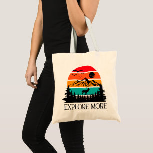 Ontdek het meer avontuur van de Natuur van de Berg Tote Bag