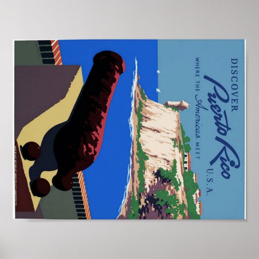  ontdek het Poster van Puerto Rico WPA (Voorkant)