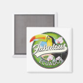 Ontdek het prachtige Ecuador logo Magneet (Voorkant / Achterkant)
