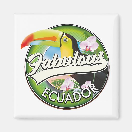 Ontdek het prachtige Ecuador logo Magneet (Voorkant)