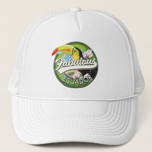 Ontdek het prachtige Ecuador logo Trucker Pet (Voorkant)